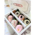 6pcs LOVE "HBD" with Pretzels Chocolate Strawberries Gift Box